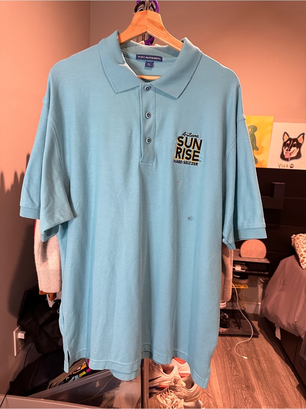 Arizona Sunrise Seltzer Port Authority Men’s Golf Polo Shirt Size XL Pre-Owned